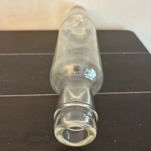 Vintage | Clear Glass Hollow Fillable Rolling Pin | 14.5" | Farmhouse | NO CAP